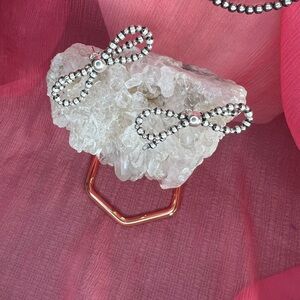 Sterling Silver Navajo Pearls, Bow Tie Earrings